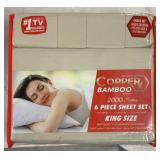 King - Copper Bamboo 2000 Series 6 pc Sheet Set