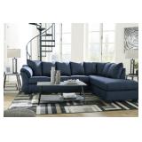 Ashley 75007 Darcy Blue 2 pc Sectional Sofa