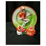Football plate and holder