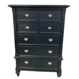 5 Drawer Preowned Black Highboy Chest