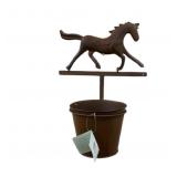 Metal Horse Plant HangerW