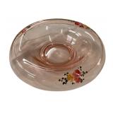 Hand Painted Pink Depression Bowl