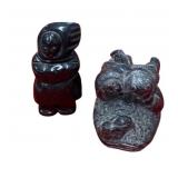 Pair Black Figurines