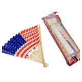 (8) Handheld USA Fans