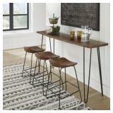 Ashley D402 Willinruck Solid Wood Table & 3 Stools