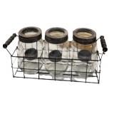 Farmhouse Look Jar Candle Holders & Carrier