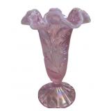 8" Pink Fenton Vase