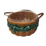 10" Round Lined Longaberger Handwoven Basket