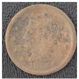 1855 Braided Hair Liberty Copper Large Cent