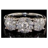 14kt Gold 1.00 ct Past Present Future Diamond Ring