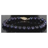 14kt Gold 8 mm Tahitian Pearl 7" Bracelet