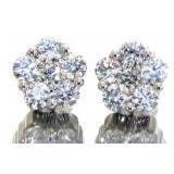 14kt Gold Brilliant 1.00 ct VS Diamond Earrings