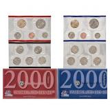 2000 Denver/Philadaelphia Uncirculated Coin Set