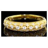 Yellow Gold 2/5 ct Diamond Wedding Band