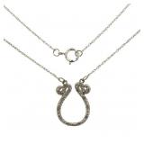 Brilliant Diamond Horseshoe Necklace