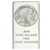 10 Ounce - Buffalo .999 Fine Silver Bar