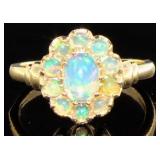 14kt Gold Natural Ethiopian Opal Cocktail Ring