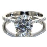 14kt Gold 2.17 ct Brilliant Round Lab Diamond Ring