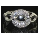 Stunning White Topaz Modern Ring