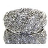 14kt Gold Brilliant 1.00 ct Diamond Wave Ring