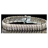 Brilliant 2.00 ct Diamond Wave Link Bracelet