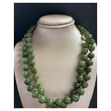 Natural Jade 8mm Hand Knotted 30" Necklace