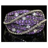 Genuine 2.24 ct Amethyst Cocktail Ring