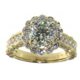 14kt Gold 3.18 ct Round Brilliant Diamond Ring