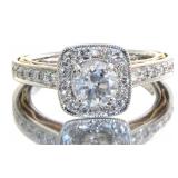 14kt Gold Round Brilliant 1.32 ct Diamond Ring