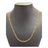 14kt Gold 20" Figaro Link Necklace