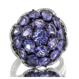 Natural 4.30 ct Tanzanite Cocktail Ring