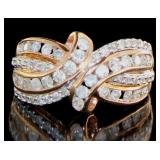 10kt Rose Gold 1.00 ct Diamond Ribbon Ring