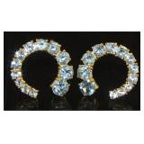 Natural 3.00 ct Swiss Blue Topaz Earrings