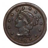 1853 Braided Hair Liberty Copper Large Cent