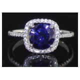 Cushion Cut 2.43 ct Tanzanite Designer Ring