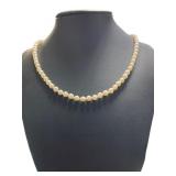 14kt Gold Vintage 18" Pearl Strand Necklace