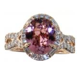 14kt Gold 1.70 ct Pink Tourmaline & Diamond Ring