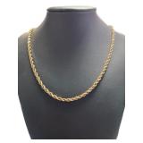 10kt Gold Rope Twist 23" Necklace