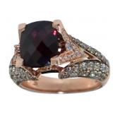 14kt Rose Gold Levian Garnet & Diamond Ring