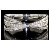 Brilliant 1/2 ct Baguette & Round Diamond Ring