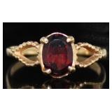 14kt Gold Natural Garnet Estate Ring