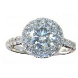 14kt White Gold 2.42 ct Round Diamond Ring