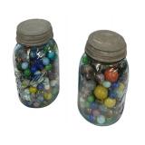Blue Ball Quart Jar Marbles