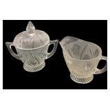 Iris Pattern Cream & Sugar