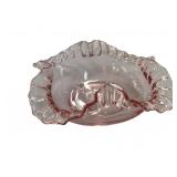 8 " Pink Fluted Dish
