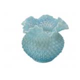 Blue Fluted Hobnail 5 " Vase
