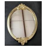 Goldtone Vanity Mirror Tray