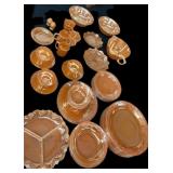 (48) Pc Fire King Peach Luster Dishes