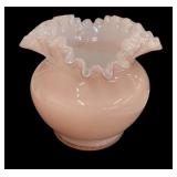 Pink Case Glass Fluted Vase