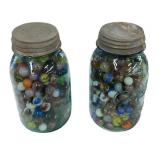 Blue Ball Quart Jar Marbles